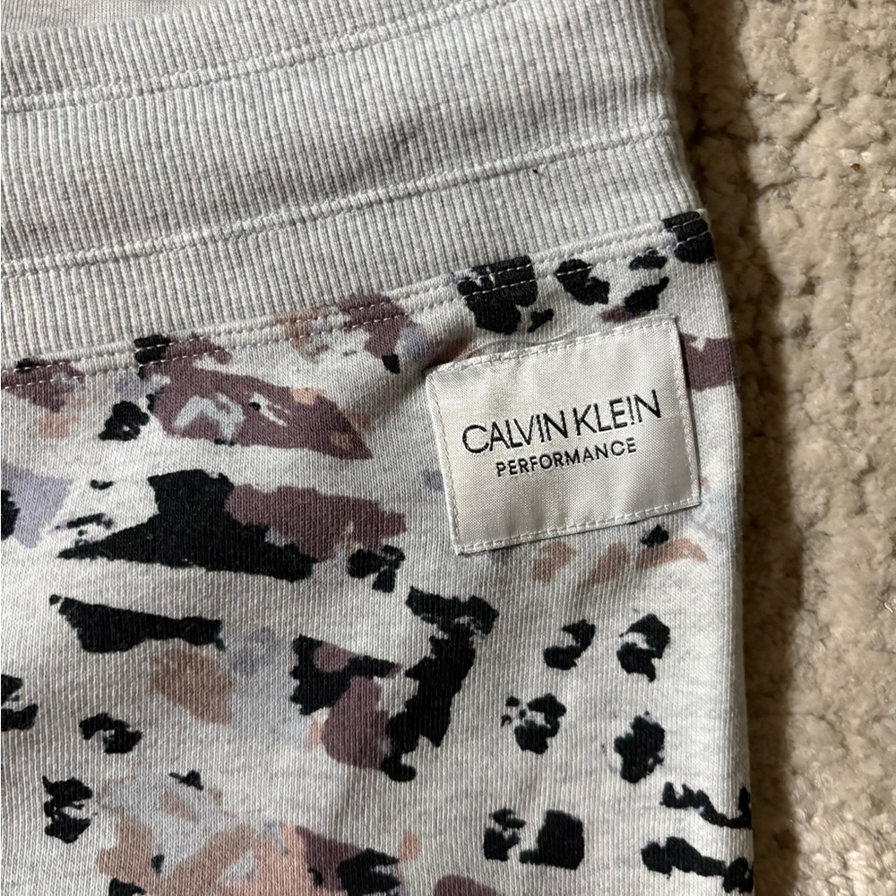 Calvin Klein Gray and Black Patterned Joggers